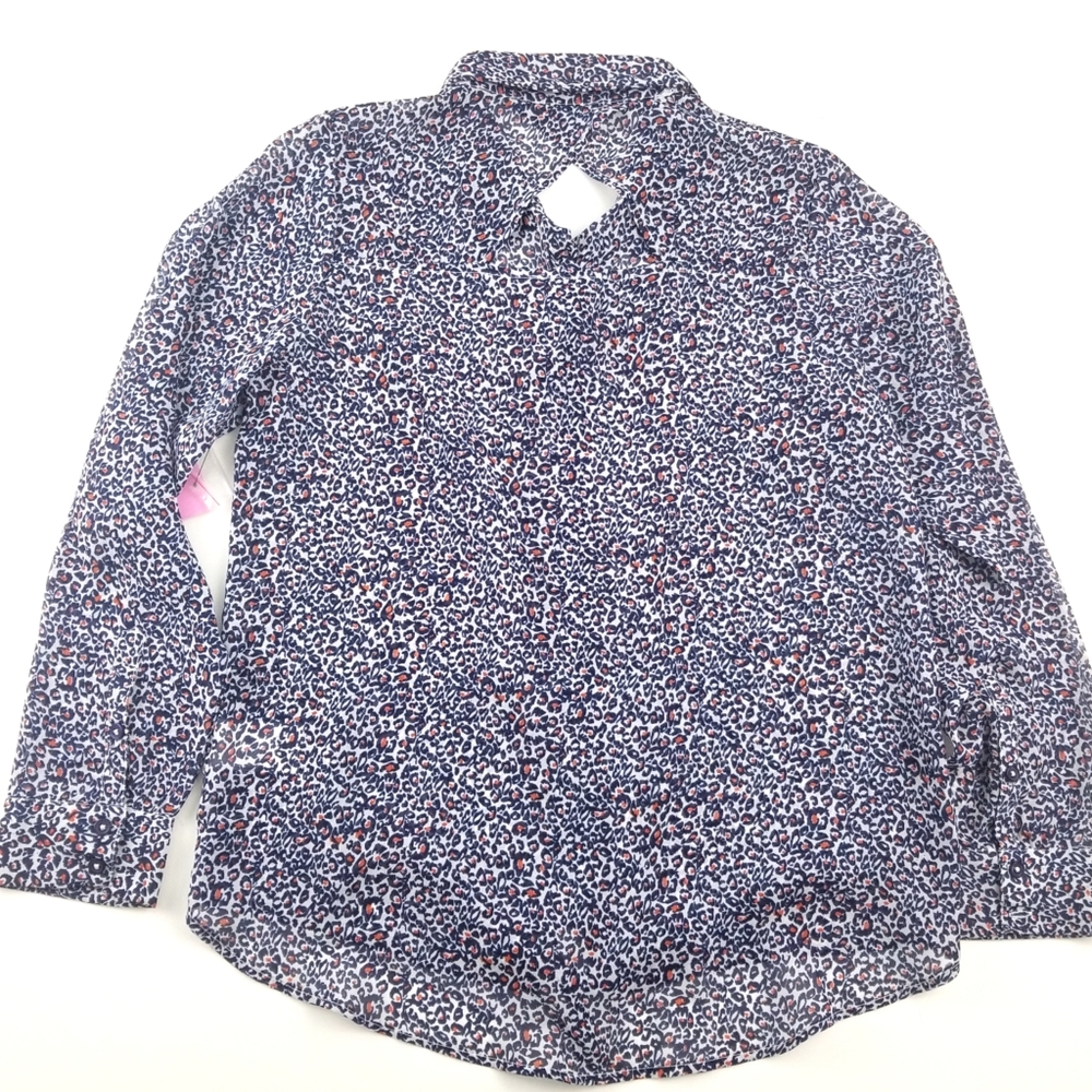 Jessica Simpson Lanay Animal Print Button Down
